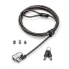 CABLU securitate KENSINGTON pt. notebook 3-in-1 slot standard/Nano/Wedge,cheie standard,one-click,1.8m,cab otel carbon,permite pivotare/rotire, 