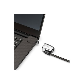 CABLU securitate KENSINGTON pt. notebook 3-in-1 slot standard/Nano/Wedge,cheie standard,one-click,1.8m,cab otel carbon,permite pivotare/rotire, 