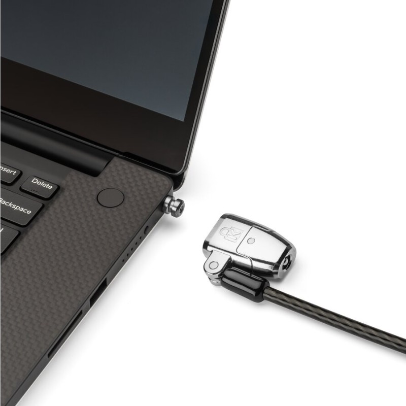 CABLU securitate KENSINGTON pt. notebook 3-in-1 slot standard/Nano/Wedge,cheie standard,one-click,1.8m,cab otel carbon,permite pivotare/rotire, 