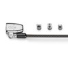CABLU securitate KENSINGTON pt. notebook 3-in-1 slot standard/Nano/Wedge,cheie standard,one-click,1.8m,cab otel carbon,permite pivotare/rotire, 