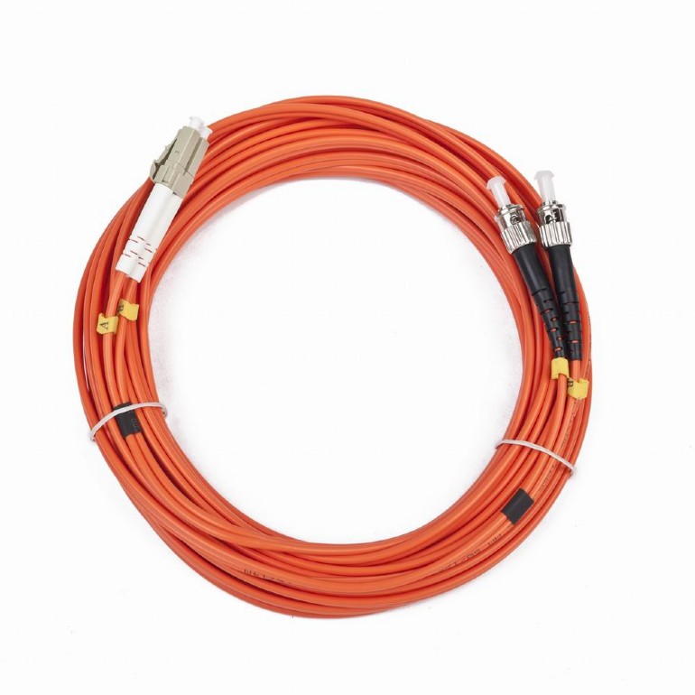 CABLU FIBRA OPTICA duplex multimode, 10m, conectori LC-ST, bulk, Gembird 