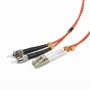 CABLU FIBRA OPTICA duplex multimode, 10m, conectori LC-ST, bulk, Gembird 