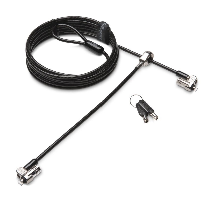 CABLU securitate KENSINGTON pt. notebook slot standard,cheie standard, conectare directa, 2.5m,cablu otel carbon, pivotare si rotire,blocare dubla, 