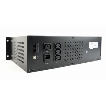 UPS GEMBIRD Line Int. cu sin. simulata, cu management, Rack 3U, LCD, 1500VA/900W, AVR, 4x IEC, baterie 2x 12V/8Ah, incarcare pana la 12h, USB, 2x RJ11, 
