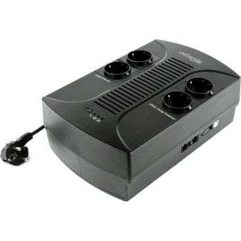 UPS GEMBIRD Line Int. cu sin. simulata, fara management, Brics, LED,  650VA/390W, AVR, 4x Schuko, baterie 1x 12V/7Ah, incarcare pana la 8h, montare perete, 