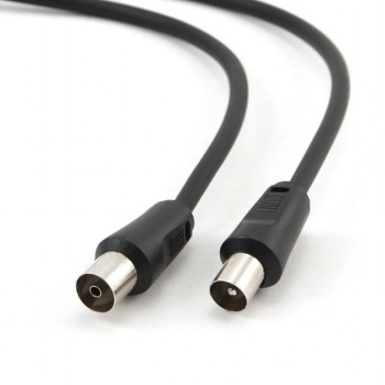 PATCH CORD  COAXIAL GEMBIRD, RG59,  1.8m, male to female, negru 