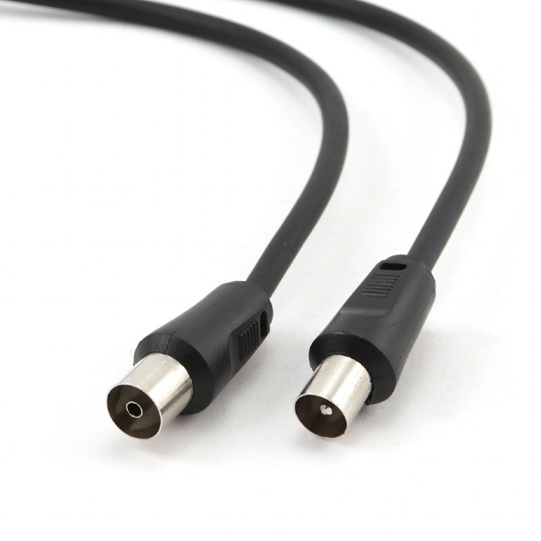 PATCH CORD  COAXIAL GEMBIRD, RG59,  1.8m, male to female, negru 