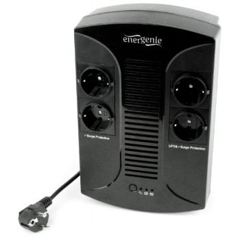 UPS GEMBIRD Line Int. cu sin. simulata, fara management, Brics, LED,  850VA/510W, AVR, 4x Schuko, baterie 1x 12V/7Ah, incarcare pana la 8h, montare perete, 