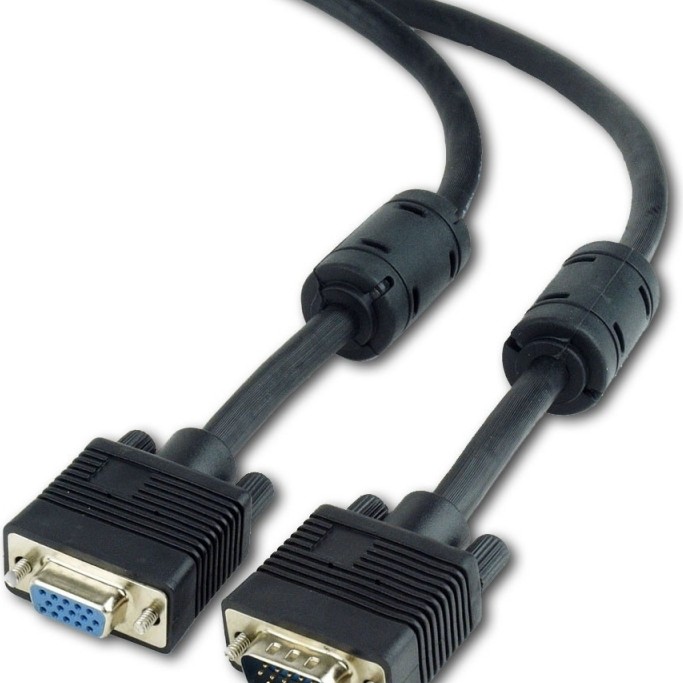 CABLU video GEMBIRD, adaptor VGA (T) la VGA (M), 1.8m, premium, dublu ecranat, negru, 