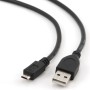 CABLU alimentare si date GEMBIRD, pt. smartphone, USB 2.0 (T) la Micro-USB 2.0 (T), 0.5m, negru, 
