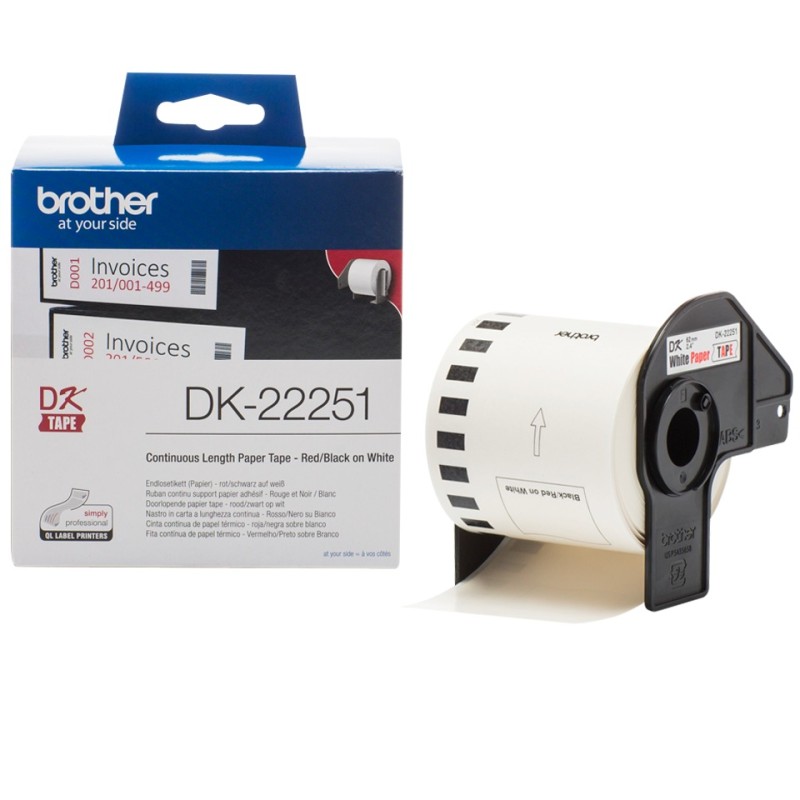 Banda Continua Hartie  Original Brother B&R on White, DK22251, pentru VC-500W, 62mm x 5m, incl.TV 0 RON, 