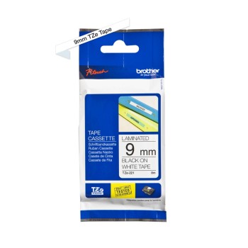Banda Laminata Original Brother Black on White, TZE221, pentru H105WB|P-TOUCH PT-E110VP|D400|D450|E300VP|E550WVP|H110|H500|P700|P750W|PT-D210|PT-D210VP, 9mm x 8m, incl.TV 0 RON, 