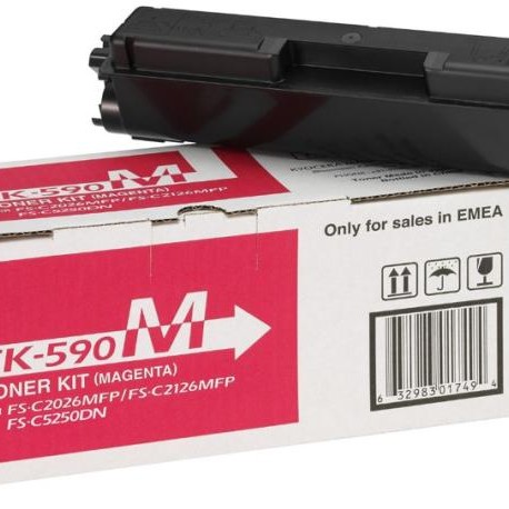 Toner Original Kyocera Magenta, TK-590M, pentru M6026|FS-C2016|FS-C2026|FS-C2126|FS-C5250, 5K, (timbru verde 1.2 lei) , 