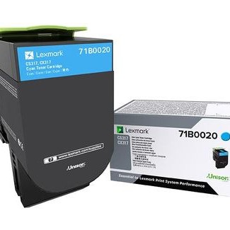 Toner Original Lexmark Cyan, 71B0020, pentru CX317|CS317|CX417|CS417|CS517|CX517, 2.3K, (timbru verde 1.2 lei) , 