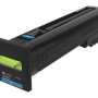 Toner Original Lexmark Cyan, 82K2HCE, pentru CS820|CX820|CX825|CX860, 17K, (timbru verde 1.2 lei) , 