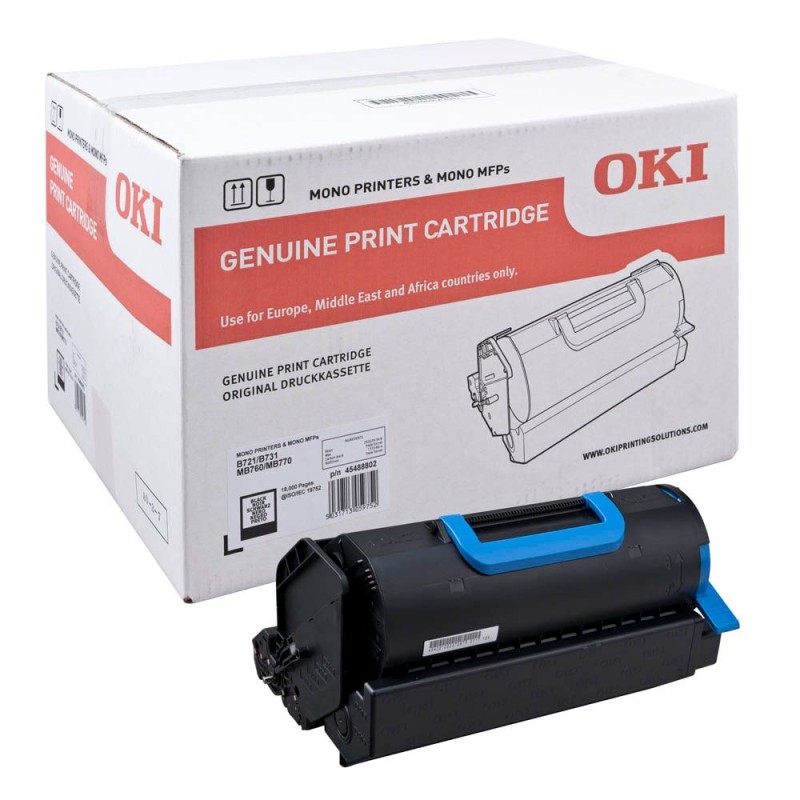 Toner Original OKI Black, 45488802, pentru B721|B731|MB760|MB770, 18K,