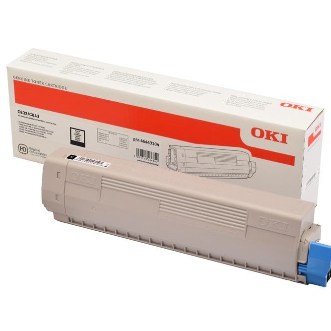 Toner Original OKI Black, 46443104, pentru C833|C843, 10K,