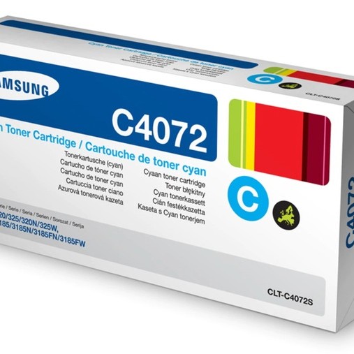 Toner Original Samsung Cyan, C4072S, pentru CLP-320|CLP-325|CLX-3185, 1K, (timbru verde 1.2 lei) , 