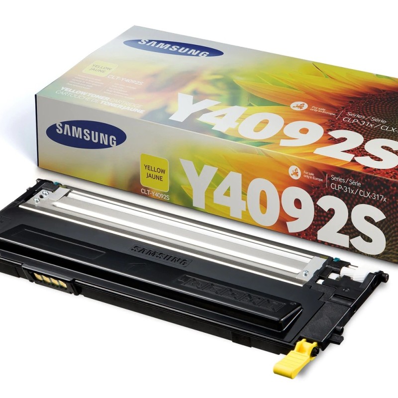 Toner Original Samsung Yellow, Y4092S, pentru CLP-310|CLP-310N|CLP-315|CLP-315W|CLX-3170FN|CLX-3175|CLX-3175FN|CLX-3175FW|CLX-3175N, 1K, (timbru verde 1.2 lei) , 