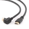 CABLU video GEMBIRD, HDMI (T) la HDMI (T), 1.8m, conectori auriti, rezolutie maxima 4K (3840 x 2160) la 60 Hz, 90 grade, negru, 