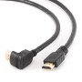 CABLU video GEMBIRD, HDMI (T) la HDMI (T), 1.8m, conectori auriti, rezolutie maxima 4K (3840 x 2160) la 60 Hz, 90 grade, negru, 