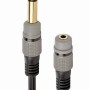 ADAPTOR audio GEMBIRD stereo (1 x 6.35 mm jack T la 1 x 3.5 mm jack M), 0.2M, negru, 