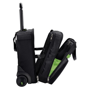 TROLLER LEITZ, pt. notebook de max. 15.6 inch, 2 compartimente, buzunar frontal | buzunar lateral, waterproof, poliester, negru, 