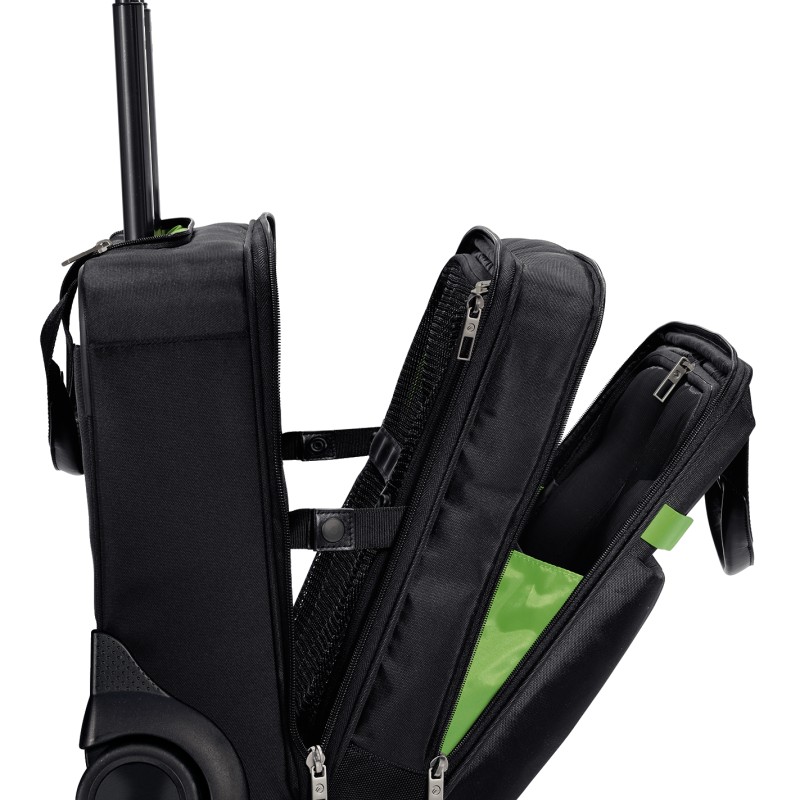 TROLLER LEITZ, pt. notebook de max. 15.6 inch, 2 compartimente, buzunar frontal | buzunar lateral, waterproof, poliester, negru, 