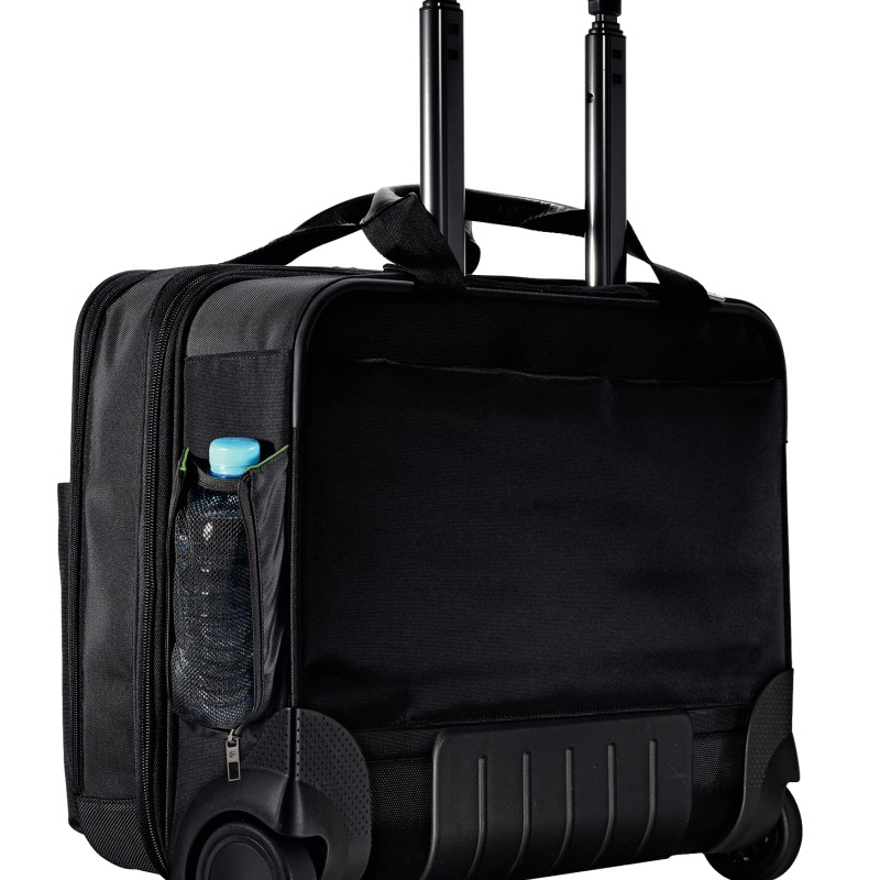 TROLLER LEITZ, pt. notebook de max. 15.6 inch, 2 compartimente, buzunar frontal | buzunar lateral, waterproof, poliester, negru, 