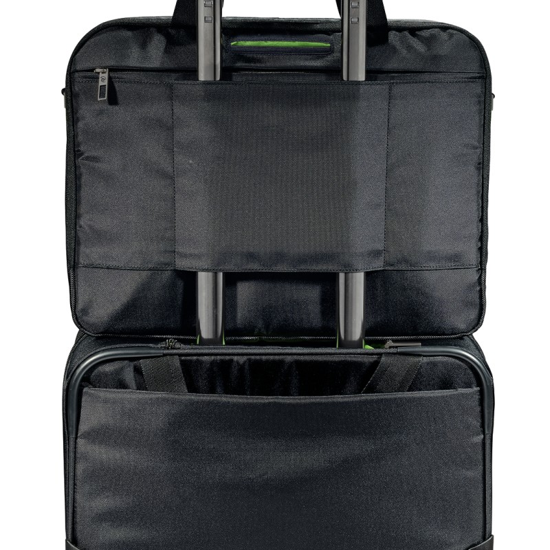 TROLLER LEITZ, pt. notebook de max. 15.6 inch, 2 compartimente, buzunar frontal | buzunar lateral, waterproof, poliester, negru, 