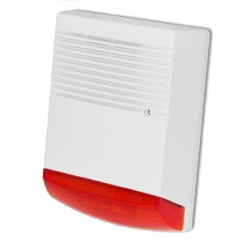 SIRENA Paradox, de exterior, 115dB, 1200mA, alb, 