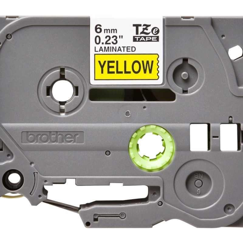 Banda Laminata Original Brother Black on Yellow, TZE611, pentru H105WB|P-TOUCH PT-E110VP|D400|D450|D600VP|E300VP|E550WVP|H110|H500|P700|P750W|PT-D210|PT-D210VP, 6mm x 8m, incl.TV 0 RON, 