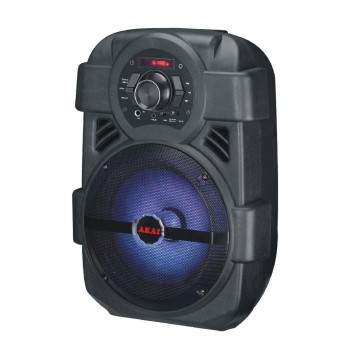 BOXE portabile AKAI, compact 1.0, RMS Micro SD card, microfon cu fir, Bluetooth, conector Bluetooth, USB, negru, 