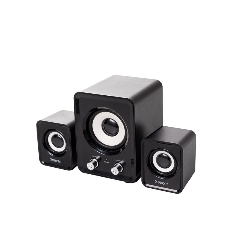 BOXE SPACER 2.1, RMS:  11W (2 x 3W + 5W), control volum, USB power, black, 