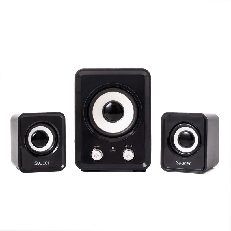 BOXE SPACER 2.1, RMS:  11W (2 x 3W + 5W), control volum, USB power, black, 