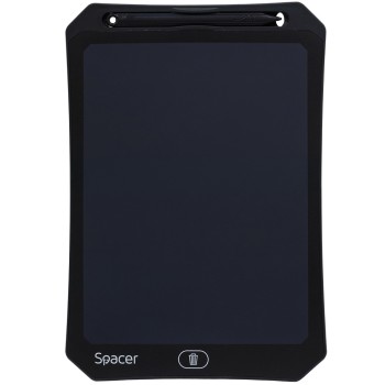 TABLETA LED SPACER pentru scris si desenat, interactiva, e-learning, 10 display, black, baterie CR2025 