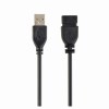 CABLU USB SPACER prelungitor, USB 2.0 (T) la USB 2.0 (M), 3m,  black 