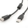 CABLU USB SPACER prelungitor, USB 2.0 (T) la USB 2.0 (M), 3m,  black 