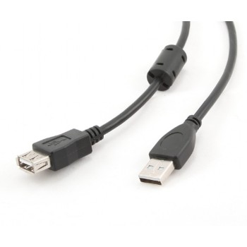 CABLU USB SPACER prelungitor, USB 2.0 (T) la USB 2.0 (M), 3m,  black 