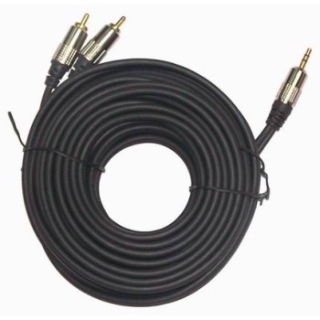 CABLU audio GEMBIRD stereo (3.5 mm jack la 2 x RCA), 1.5m, conectori auriti, 