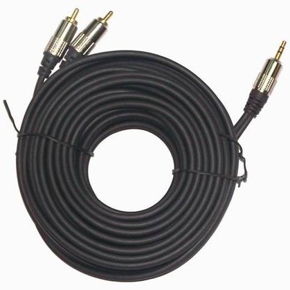 CABLU audio GEMBIRD stereo (3.5 mm jack la 2 x RCA), 1.5m, conectori auriti, 