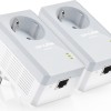KIT ADAPTOR POWERLINE TP-LINK tehnologie AV,  AV600, pana la 600Mbps, 1 port 10/100Mbps, priza AC, 2buc. 