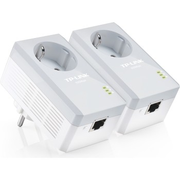 KIT ADAPTOR POWERLINE TP-LINK tehnologie AV,  AV600, pana la 600Mbps, 1 port 10/100Mbps, priza AC, 2buc. 
