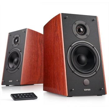 BOXE EDIFIER 2.0, RMS: 120W (2 x 24W, 2 x 36W), bluetooth, telecomanda wireless, volum, bass, treble, brown, 