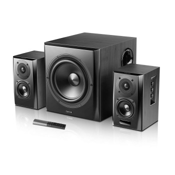 BOXE EDIFIER 2.1, RMS: 150W (2 x 25W, 2 x 15W, 1 x 70W), bluetooth, telecomanda wireless, volum, bass, treble, optical, black, 