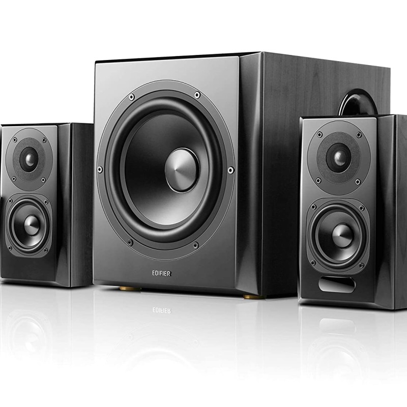 BOXE EDIFIER 2.1, RMS: 150W (2 x 25W, 2 x 15W, 1 x 70W), bluetooth, telecomanda wireless, volum, bass, treble, optical, black, 
