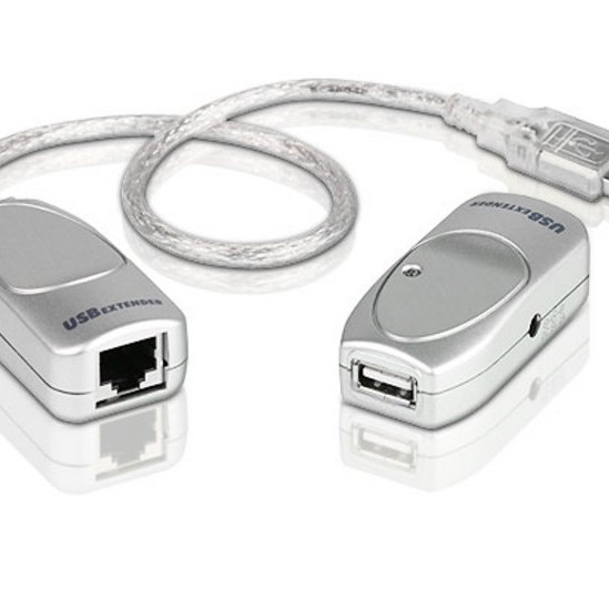 CABLU USB ATEN, prelungitor, conector USB 1.1 (T) | RJ-45 (M), gri, 
