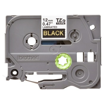 Banda Laminata Original Brother Gold on Black, TZE334, pentru H105WB|PT-E110VP|D400|D450|D600VP|E300VP|E550WVP|H110|H500|P700|P750W|D210, 12mm x 8m, incl.TV 0 RON, 