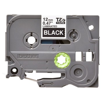 Banda Laminata Original Brother White on Black, TZE335, pentru H105WB|PT-E110VP|D400|D450|D600VP|E300VP|E550WVP|H110|H500|P700|P750W|D210, 12mm x 8m, incl.TV 0 RON, 