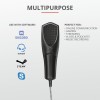 MICROFON TRUST, suport tip trepied, conector USB, negru, 